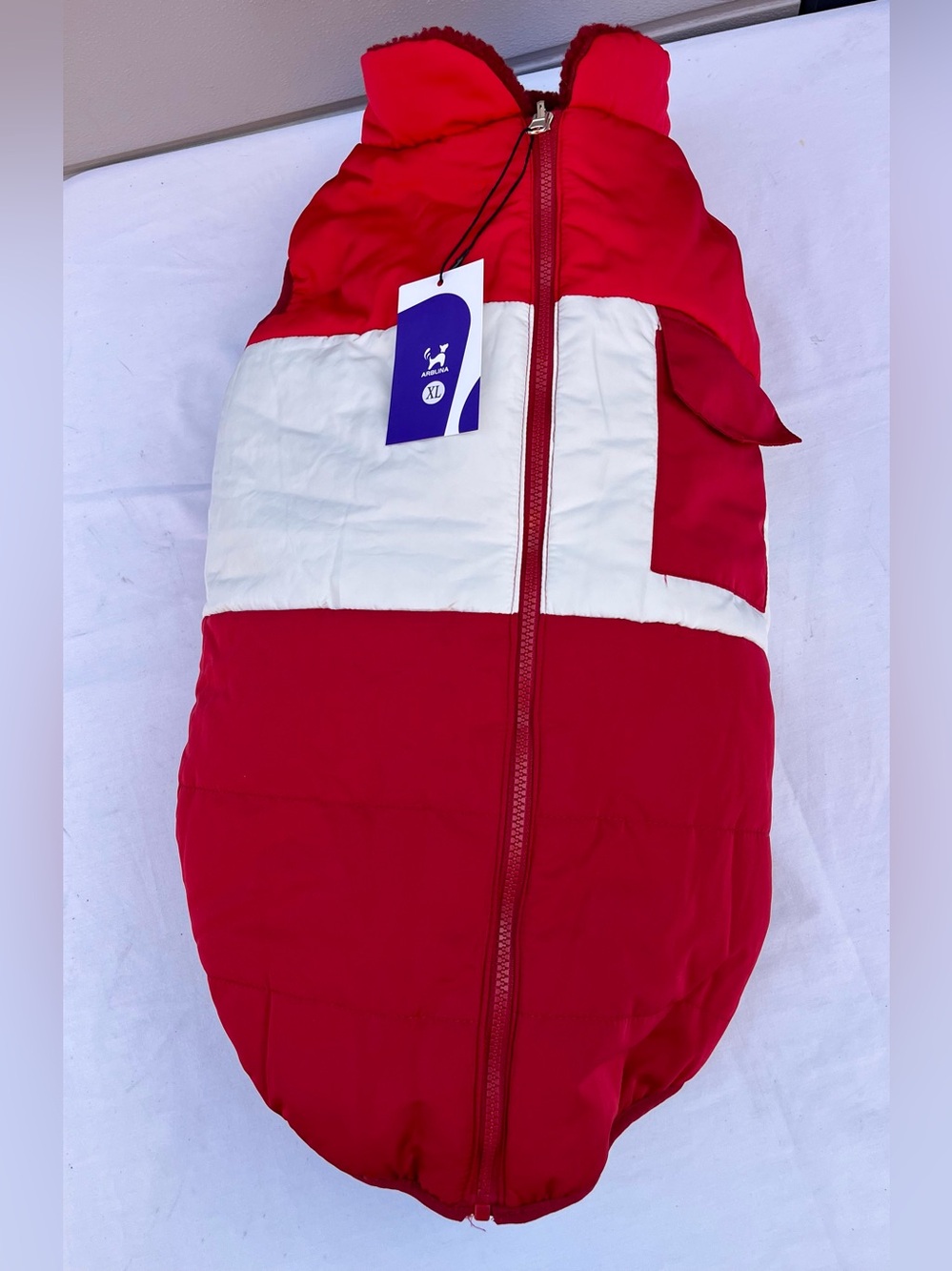 Arblina Reversible Dog Winter Coat, Waterproof Warm Fleece Sweater Windproof Lig